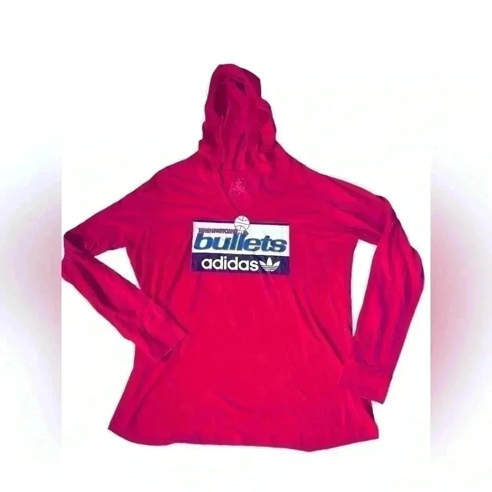 Adidas Vintage Washington Bullets Men’s Pullover T-Shirt Hoodie Size 2XL
